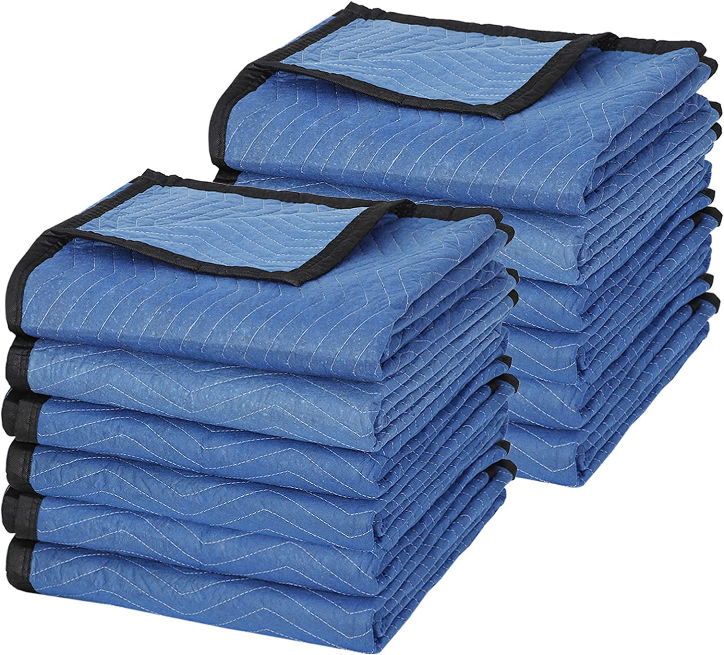 Moving Blankets 12 Pack,80’’x 72’’(35 lb/dz Weight) Quilted Shipping Furniture Pads Packing Blanket Moving Supplies,Furniture Protection and Pack Blankets