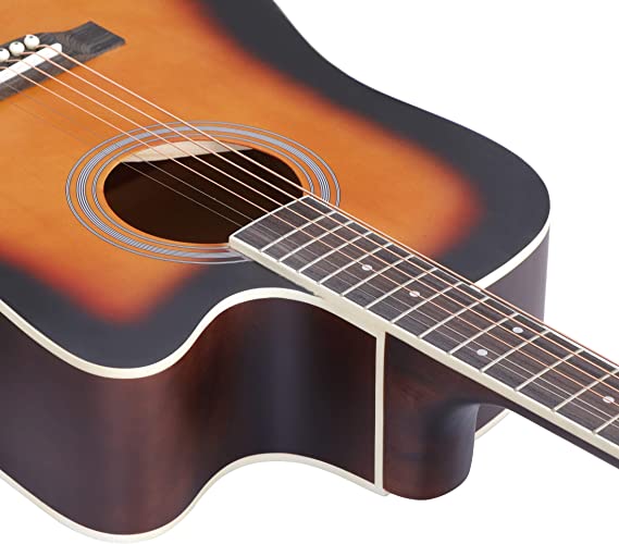41in Beginner Acoustic Guitar Set w/Gig Bag, Tuner, Strings, Strap, Capo and Picks