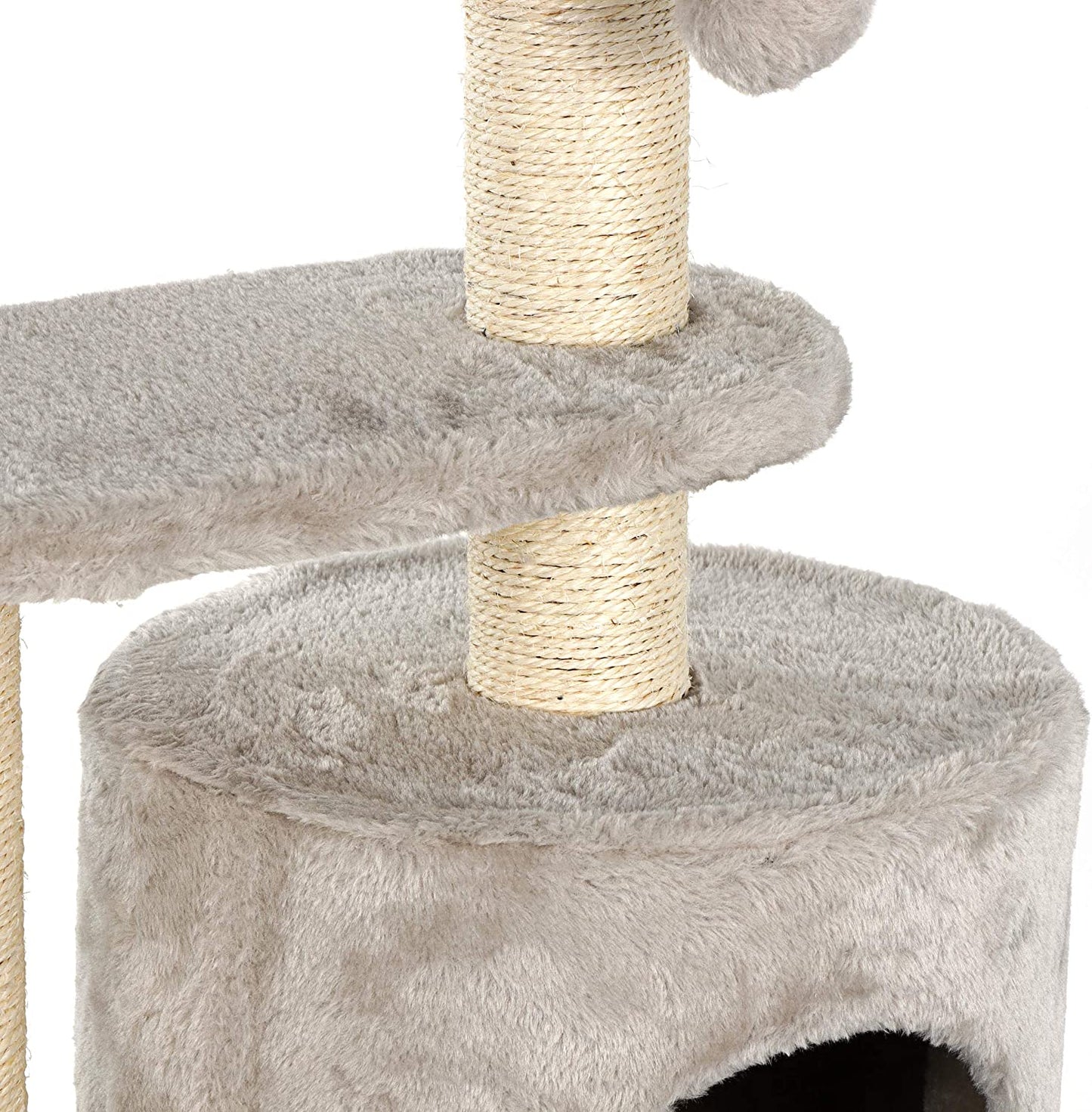 Cat Tree with Cave, Cat Tower Furniture Scratching Post for Kittens Pet House Play