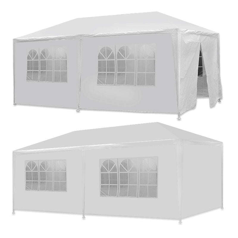 10 x 20' Outdoor Gazebo Party Tent with 6 Side Walls Wedding Canopy Cater Events