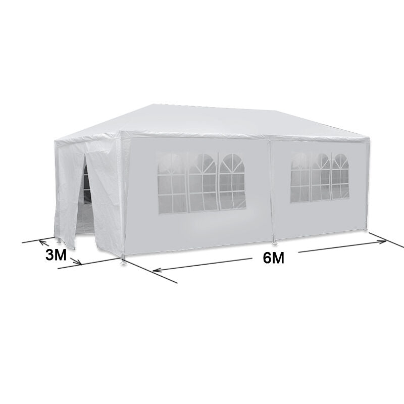10 x 20' Outdoor Gazebo Party Tent with 6 Side Walls Wedding Canopy Cater Events