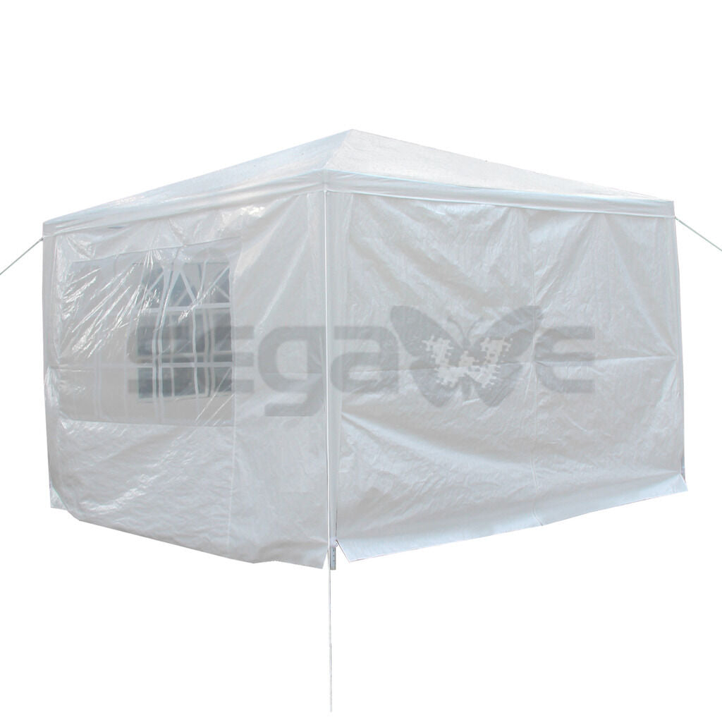 10'x10' Party Tent Wedding Gazebo Car Shelter Canopy with 4 Sidewall Heavy Duty