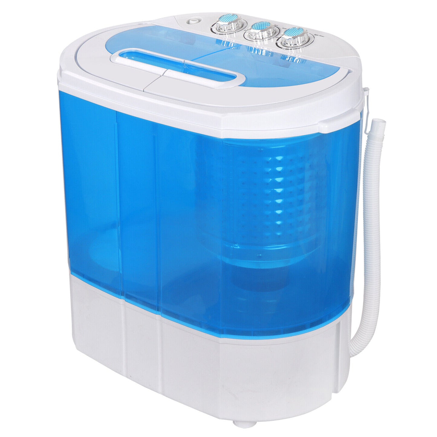 Portable Compact Washing Machine 10lbs Twin Tub Washer Spin Dryer Gravity Drain