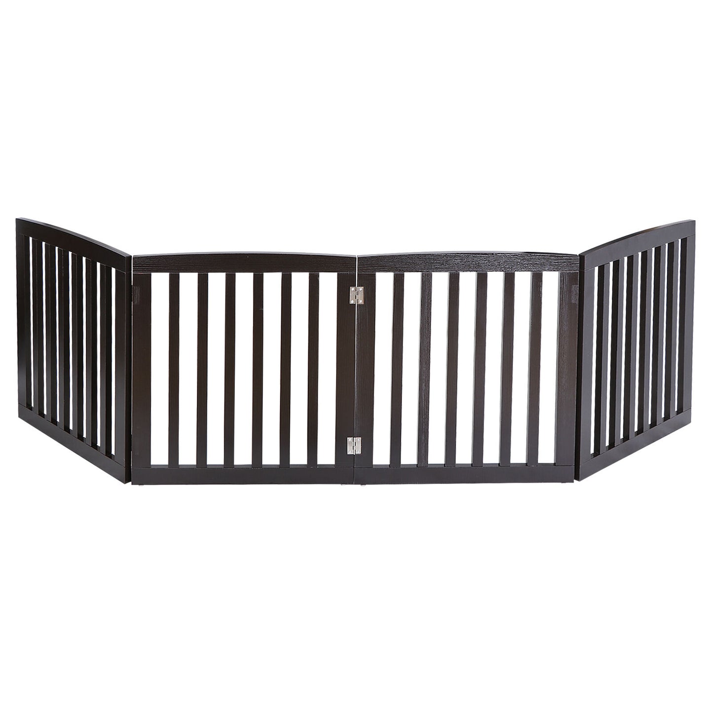 24 inch 4 Panels Fence Dog Gate Freestanding Foldable Step Over for The Doorway