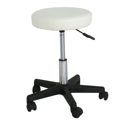 2X Adjustable Height Tattoo Salon Stool Rolling Chair Facial Massage White