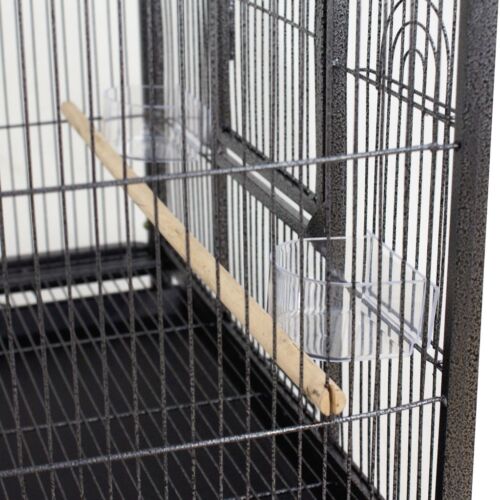 Bird Parrot Cage 25Wx17Dx53H Bar Spacing 1/2" Cockatiel Conure Finch W/4 Wheels
